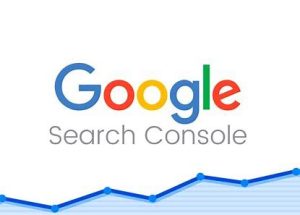 google search console with line graph underneath copy.