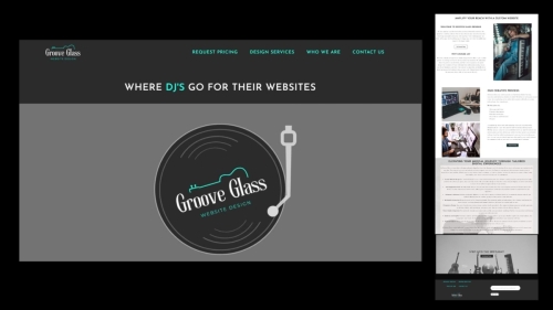 Groove Glass Designs Homepage Design