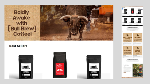 Bull Brew Coffee Product Page Design